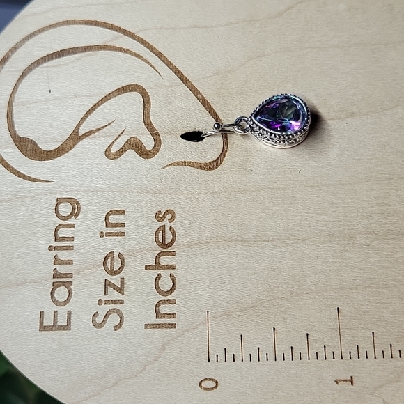 Mystic Topaz Vintage Style Drop Earrings - Picture 3 of 6